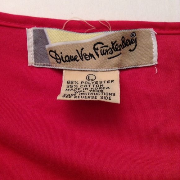 Vintage Diane Von  Furstenberg Net Cropped Top, PINK Cover-up Shirt, SWIM - Picture 4 of 6